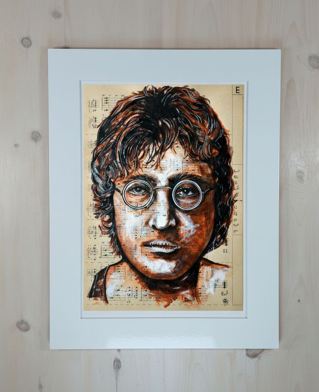 John Lennon | Print on Wood